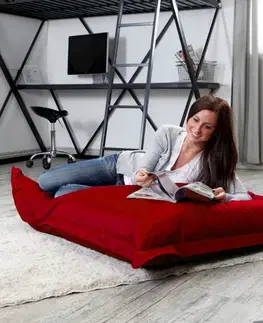 Sedacie vaky a kocky Sedací vak vankúš z nylonu TiaHome - Červená
