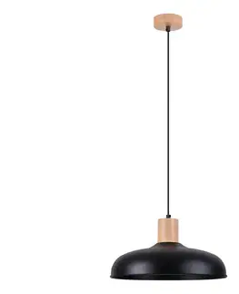Svietidlá  SL.1324 - Luster na lanku INDY 1xE27/15W/230V pr. 38 cm čierna SL.1324