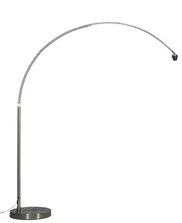 Oblúkové lampy Moderná oblúková lampa oceľová nastaviteľná bez tienidla