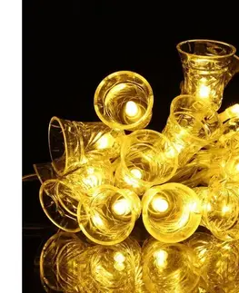 Vianočné dekorácie  - LED reťaz 20× LED / 3× AA / teplá biela, 2,2 m, zvončeky 52000580