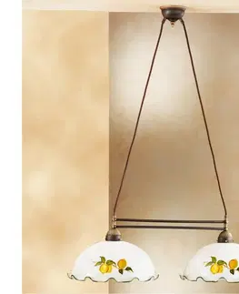 Svietidlá Kolarz 731.82.117 - Závesný luster na lanku NONNA 2xE27/75W/230V citróny 731.82.117
