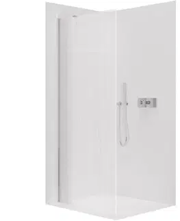 Sprchové dvere CERANO - Sprchová zástena Walk-in Onyx YL/P - 8 mm - chróm, ryhované sklo - 80x200 CER-8050BD1258