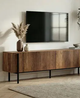 TV stolíky SUXES TV stolík na nožičkách, orech Barok/čierna