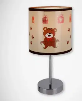 Moderné lampy do obývačky Stolná lampa Nuka E14 hnedá 0365 LB