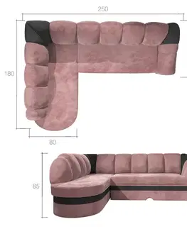 Rohové sedačky BENTANO rohová sedačka SOFT 033/SOFT 066 ľavá