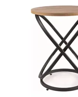Príručné a servírovacie stolíky Signal Príručný stolík EOS E | dub/čierna 45 cm