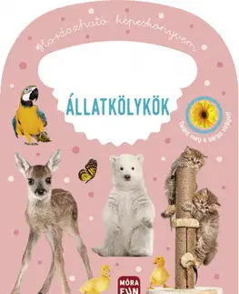 Leporelá, krabičky, puzzle knihy Hordozható képeskönyvem - Állatkölykök