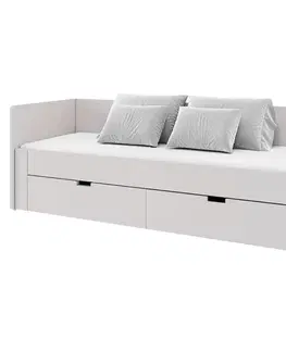 Postele KONDELA Antony rozkladacia posteľ s úložným priestorom 90x200 cm kašmír