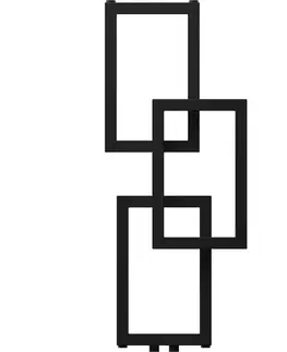Radiátory do kúpeľne MEXEN - Grid vykurovací rebrík/radiátor dekoratívny 870 x 360 mm, 209 W, čierna W215-0870-360-00-70