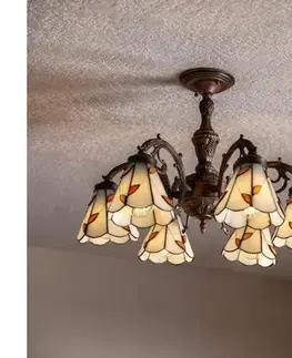 Svietidlá BRILAGI - Tiffany vitrážový prisadený luster FOLIA 6xE27/60W/230V pr. 60 cm BRD-B015