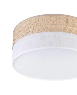 Svietidlá  Stropné svietidlo SIRJA DOUBLE BOHO 2xE14/15W/230V priemer 35 cm béžová/biela LM-1.296/BIAŁY