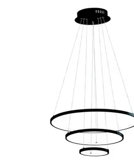 Svietidlá Eurolamp LED Luster na lanku LED/42W/230V 3000K čierna 144-15007