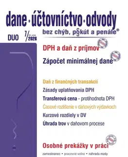 Dane, účtovníctvo Dane účtovníctvo odvody 7 2026 - DPH v zákone o dani z príjmov, Spôsob zápočtu minimálnej dane - Kolektív autorov