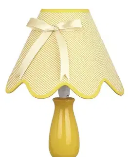 Stolové lampy Keramická nočná lampa na stolík žltá 60W E27 Lola