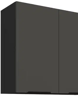 Kuchynské skrinky visiace Kuchynská skrinka Aria-Gr/Bl Anti Fingerprint 80g-72 2f