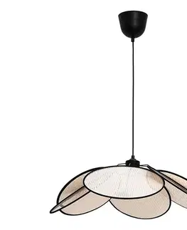 Svietidlá Viokef Lighting Luster na lanku MARGARET 1xE27/40W/230V čierna/béžová 4278800
