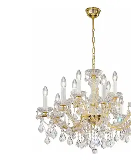 Svietidlá Kolarz 3149.88+4.3.KoT - Krištáľový luster MARIA LOUISE 12xE14/40W/230V 24K zlato 3149.88+4.3.KoT