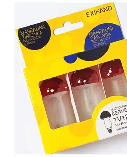 Žiarovky  SADA 3 x Náhradná žiarovka MUSHROOM E10/20V/0,1A červená 169600.B