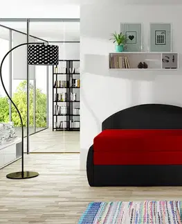 Pohovky NABBI Arco P rozkladacia pohovka červená / čierna