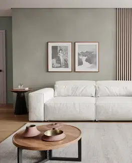 Veľké pohovky DELIFE Veľká pohovka Sirpio 230x95 cm bouclé bielo-béžová
