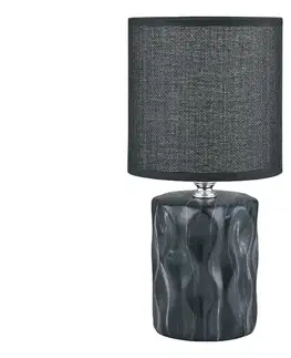 Lampy Zuma Line HS8603-BL - Stolná lampa 1xE14/40W/230V čierna/dekor mramoru HS8603-BL