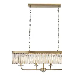 Svietidlá Endon 110539 - Luster na reťazi CHESTERFIELD 4xE14/6W/230V mosadz 110539