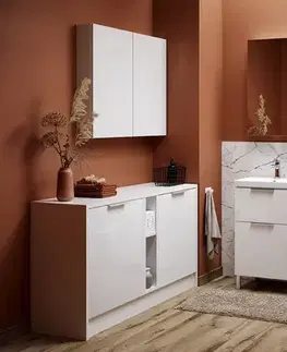 Kúpeľňový nábytok CERSANIT - SET B589 CITY 60 biela DSM (SKRINKA + UMÝVADLO) S801-422