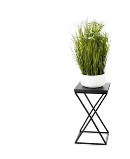 Stojany na kvetiny HowHomely Stojan na kvety LOFT 40x24 cm čierna 10-1630-40-BB-MDF