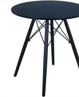 Jedálenské stoly Stôl Oslo 80CM čierna