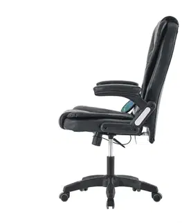 Kancelárske stoličky KONDELA Tyler New kancelárske kreslo s podrúčkami čierna