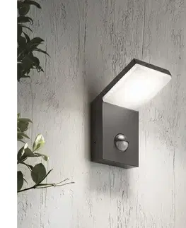 LED osvetlenie Ideal Lux - LED vonkajšie svietidlo so senzorom STYLE LED/9W/230V CRI 90 IP54 antracit 221519