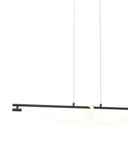 Závesné svietidlá Moderné závesné svietidlo čierne vrátane LED s 3-stupňovým stmievaním - Twirl