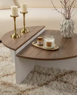 Konferenčné stolíky Konferenčný stolík Orion Walnut White