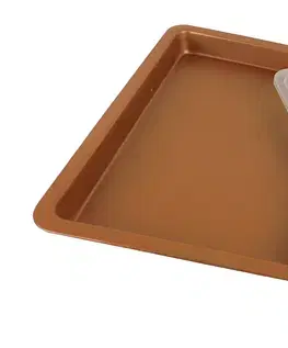Formy na pečenie MAKRO - Plech na pečenie s vekom 42x29x4cm GOLD