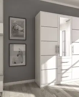 Šatníkové skrine ArtStol Šatníková skriňa BALI D3 | biela