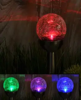 Solárne dekoračné lampy Solárna LED lampa 1 GLE29992-8-RGB