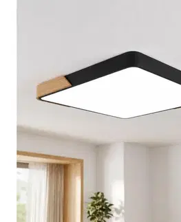Svietidlá BRILAGI - Stmievateľné LED svietidlo PILANA LED/60 W/230 V dub/čierna 56x56 cm + DO WO800-OEM26-60