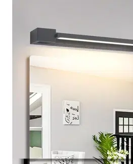 Kúpeľňové zrkadlá BRILAGI - Kúpeľňové LED osvetlenie zrkadla AQUA LINE LED/12W/230V 45 cm IP44 antracit BRI307