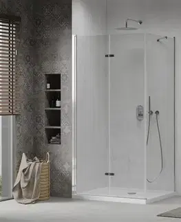 Vane MEXEN/S - Lima sprchovací kút zalamovací 110x100, sklo transparent, chróm + vanička 856-110-100-01-00-4010