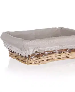 Bytové dekorácie Prútený košíček Duo 21x16x6,5 cm hnedý 63940541