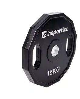 Závažia k činkám Pogumovaný olympijský kotúč inSPORTline Ruberton 15 kg 50 mm