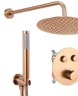 Sprchové súpravy a sety Sprchová súprava podomietková s termostatom LUNGO brúsená meď + BOX