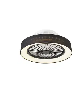 Stropné ventilátory Stropný ventilátor čierny so hviezdnym efektom 47cm vrátane LED stmievateľný s diaľkovým ovládaním - Emily