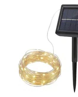 LED osvetlenie  WL919 - LED solárny dekoratívny reťazec LED/3,7V 800 mAh 22 m WL919
