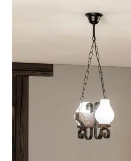 Svietidlá BRILAGI - Luster na reťazi QUEEN 2xE14/40W/230V buk/wenge EX-01080