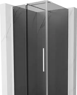 Sprchovacie kúty MEXEN/S - Velár sprchovací kút, posuvné dvere 90 x 90, grafit, biela 871-090-090-41-20