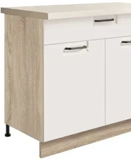 Kuchynské skrinky stojace Skrinka do kuchyne Favorit 7d Sonoma/White