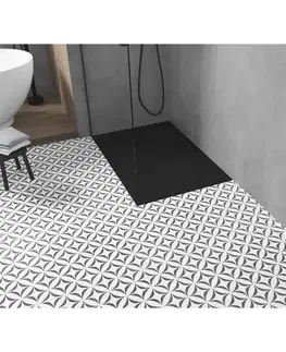Vane MEXEN/S - Toro obdĺžniková sprchová vanička SMC 100 x 90, čierna, mriežka čierna 43709010-B