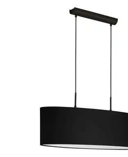 Svietidlá Eglo 33356 - Závesný luster AMANI 2xE27/60W/230V čierny 33356