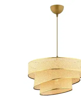 Svietidlá  Závesný luster na lanku COUPER 1xE27/60W/230V béžová/zlatá 390FLH2422